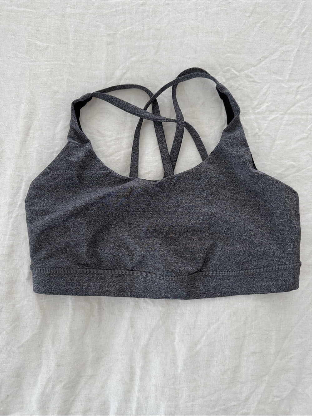 lululemon athletica Charcoal Gray Strappy Sports Bra